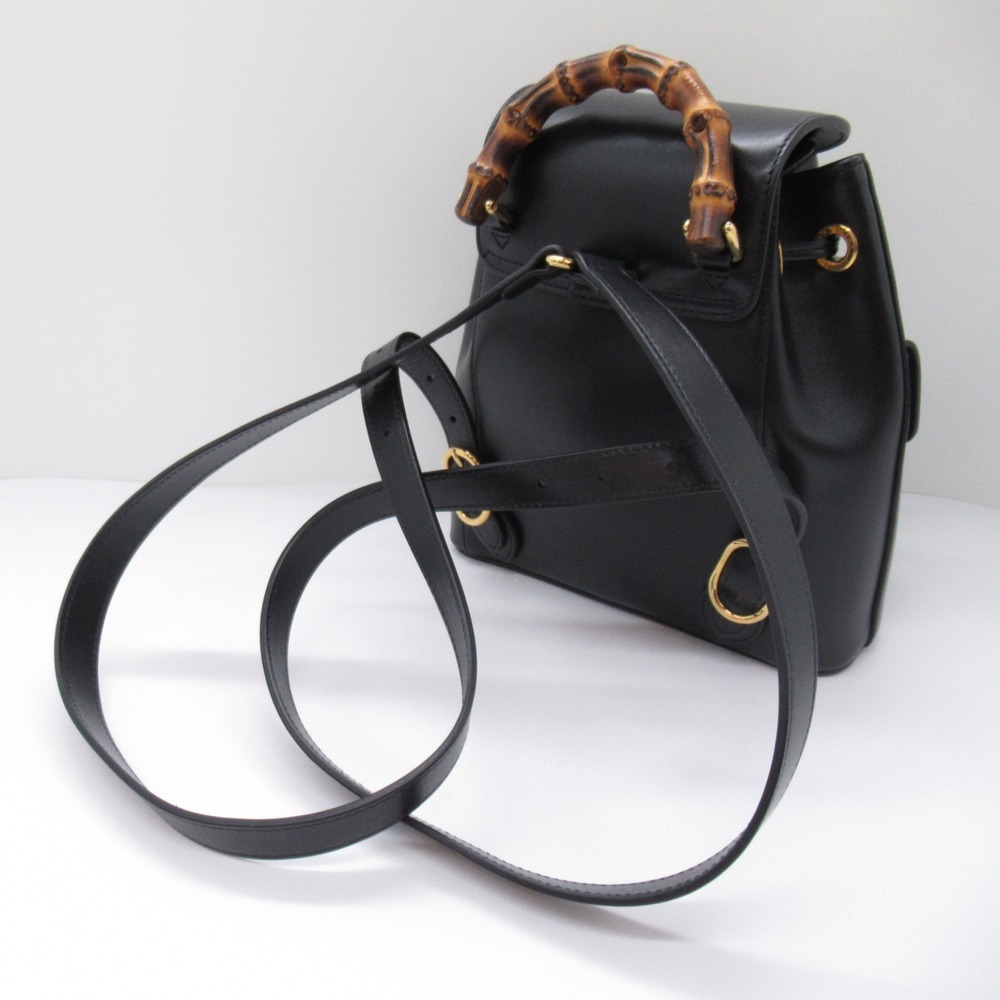 Gucci Bamboo Backpack Rucksack Backpack Leather B… - image 7